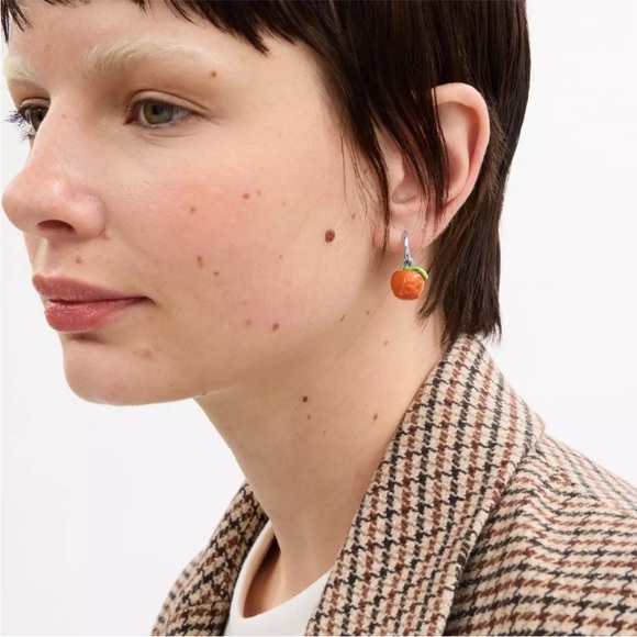 Coach Orange Huggie Earrings - Picture 2 of 2